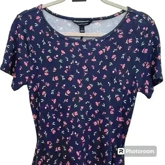 New J.Crew Dress | Blue with Pink Floral Print Dress | XS and S Sizes Available - Picture 2 of 4